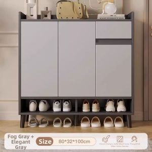 Wood Entryway Storage Shoe Cabinet