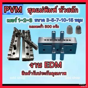 แม่พิมพ์ ทุ่นตกปลา หัวสลักเบอร์ 1-2-3 พร้อมเข็มตอก ครบชุด มีขนาด 3-5-7-10-15 หลุมแถมฟรี ตะกั่วทดลอง 500 กรัมและมีแท่นตัดตะกั่ว และเข็มตอกครบชุดจำหน่าย