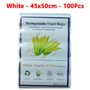 Disposable Biodegradable Compostable Trash Bags Biodegradable Garbage Bag Thickened And Enlarged Starch Based White Cleaning Bag