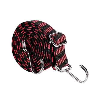 1 M Hooked Bungee Cord Adjustable Heavy Duty Luggage Tie Down Straps Flat Rubber Elastic Motorcycle Stretch Cord Good Toughness