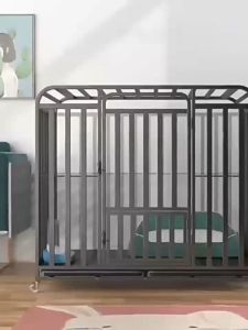 Mobile Upgraded Full Square Tube Dog Cage Large Sangkar Anjing Besar Pet Cage Indoor Dog House Large Space 狗笼
