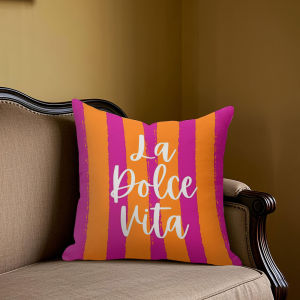Dolce Vita Charm Square Jacquard Pillow Cover for Sofa Office Waist Cushion Cover Home Decorative Pillowcase