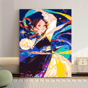 Bộ Tranh Tô Màu Acrylic Tự Làm Dành Cho Người Lớn - Tranh Vẽ Hình Cô Gái Mùa Thu Đồ Trang Trí Nhà Cửa Bộ Sưu Tập Tranh Sơn Dầu Tô Màu Theo Số