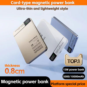 Mini portable magnetic power bank Wireless Battery Pack Gen2 5000mah 10000mah 15W wireless ultrafast charging 8.0mm Magsafe