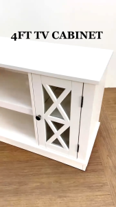 TV Cabinet / 4ft TV Cabinet / ATTIC FURNITURE 4ft White TV CABINET