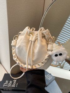 Fashionable Bucket Bag Womens Crossbody Handbag Summer 2024 New Style Korean Style Soft PU Leather Handbag Shoulder Bag