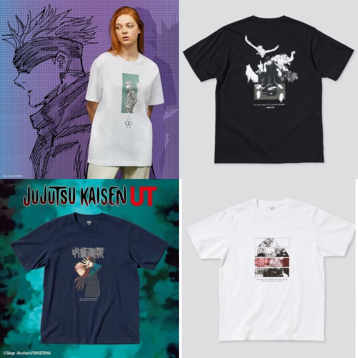 Kaos uniqlo UT x jujutsu kaisen kaos anime jujutsu kaisen Kaos