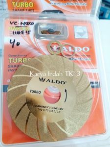 Mata Potong Batu Permata Aldo 4" Diamond Wheel Gemstone TURBO