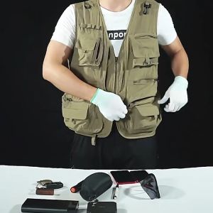 2025 Outdoor Leisure Vest Men's New Multi-Pocket Breathable Outdoor Sports Coat High-Quality Design Leisure Vest Men