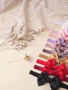 3/4pcs Baby Lovely Cute Bows Hair Bands Set Elastic No Harmfuls To Hair Little Girls Pretty Head Bands Fashion Party Headdress