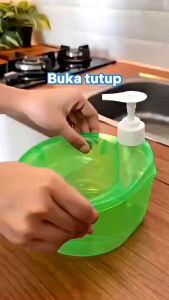 Tempat Sabun Cuci Piring 2 in 1 Plus Dispenser Pompa Serbaguna