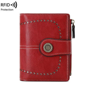 BANYANU Small Leather Wallet Large Capacity Card Holder RFID Blocking Coin Purse for Women New 2025