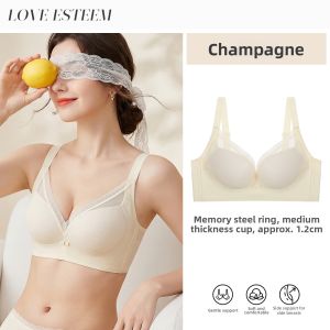 LOVE ESTEEM | Gathering Soft Memory Steel Ring Uplifting Anti-Sag Side Collecting Bra