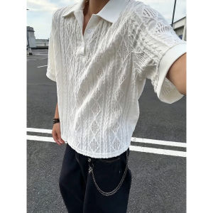 Breatheable Textured Polo T-Shirt