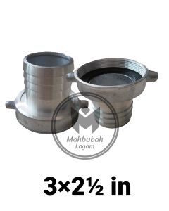 Drat Nepel Soket Alkon Aluminium Mesin Pompa Air Irgasi Diameter Ukuran 3x2½ inci