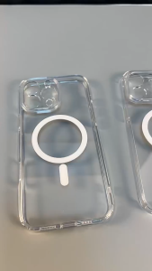 Original YOOBAO YC14 Crystal Clear Hard Acrylic Magnetic Charging Case with Camera Lens Cover For iPh 11/ 12/ 13/ 14/ 15/ 16/ 17