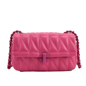 IELGY túi đựng tài liệu nữ Kết cấu túi vuông nhỏ Dây chuyền đeo đơn giản dễ phối túi công sở