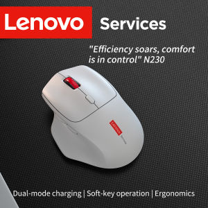 Lenovo | Lenovo N230 2.4G Wireless Mouse Ergonomic Silent Click USB Optical Mice Portable Office Mouse for Laptop Desktop PC