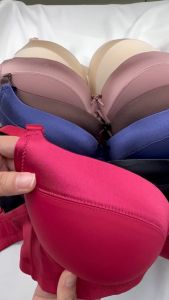 Cup D #38~48 Wired Full Coverage Plain Glossy Padded Push Up Plus Size Bra / Coli Dawai Tali Boleh Laras #3377