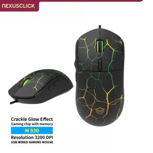 NexusClick Ergonomic Wired RGB Backlit Gaming Mous3200 DPI Programmable Plug and Play Budget Friendly Mice for Computer Office