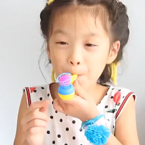 Classic Plastic Blow Ball Suspension Toy Floating Tube Children Bola Terapung Plastic Floating Blowing
