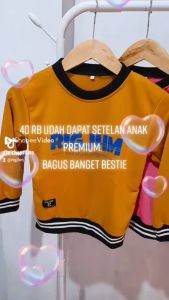 Set Joger Anak Panjang Usia 1-8 tahun Bahan Babyterri Warna Merah Hitam Kuning dan Biru Untuk anak laki laki dan Perempuan