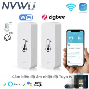 Cảm Biến Nhiệt Độ Và Độ Ẩm Trong Nhà Tuya Zigbee/WiFi Khả Năng Tương Thích Với Nhà Thông Minh Điều Khiển Bằng Giọng Nói Với Alexa Google Assistant