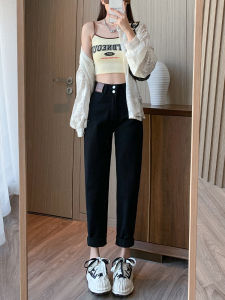 High Waist Straight Leg Dad Jeans Women Spring Autumn plus Size Harlan Trousers Slimming Loose Fit Cotton Stretch Denim