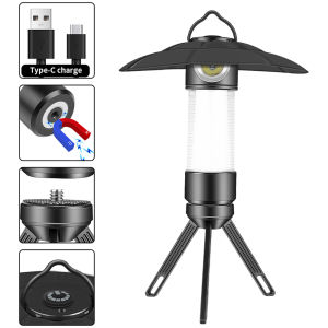 IPX4 Đèn lều cắm trại xách tay 2000mAh đèn lồng cắm trại 5 chế độ 100lm chiếu sáng ngoài trời sạc USB cho du lịch đi bộ đường dài câu cá