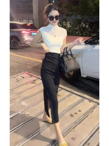 Fashionable Mid-Length Half Skirt High Waist Slimming Wrap Spring Autumn New Style Elegant Side Split Slim Fit One Step Skirt