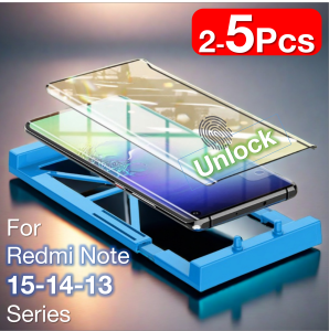 2-5Pcs For Redmi Note 15 14 13 Pro Plus+ Galaxy Explosion-proof Screen Protector Protective With Install Kit Not Tempered Glass