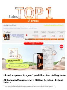 Ambrosi | 3D Hot Bent Full Glue Anti-Fall Tempered Glass Screen Protector