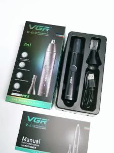 VGR | VGR Washable Nose Hair Trimmer Beard Facial Hair Trimer Eyebrow Electric Brow Nose Trimmer 2 In 1 Rechargeable V-613