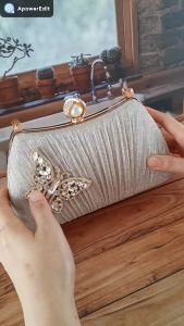 Tas Pesta Kondangan Terbaru Import Wanita Mewah Elegan Kekinian Viral Branded Kupu Kupu 2888210-11