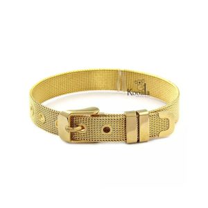 Gelang Wanita Pesona Stainless Stell Sabuk Jaring Tahan Karat