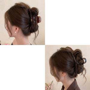 Kẹp Tóc Cá Mập Màu Hổ Phách Ít Bão Hoà Không Trượt