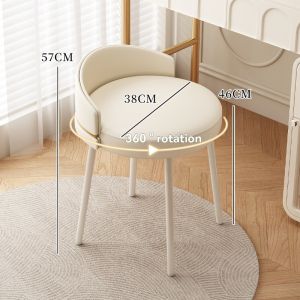 Rotating Makeup Stool Leisure Chair Light Luxury Simple Bedroom Rotating Dressing Chair Backrest Chair