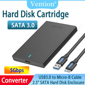 Vention HDD Casing 2.5 SATA Hard Disk Cartridge USB 3.0 Adaptor Hard Drive Disk Casing 2.5 Inch SSD & HDD with Thickness Support Max 6TB with UASP TRIM Dual Protocols