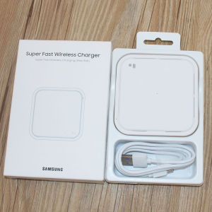 Samsung | 9V 2.77A EP-P2400 Wireless Charger Fast Charge Pad for Samsung Galaxy S20 S21 S22 S23 S24 S25 Ultra Plus 100CM USB Type C Cable