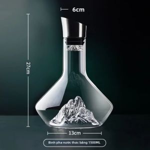 1500ML Bình Đựng Rượu Whisky Bằng Thủy Tinh Pha Lê Không Chì Bình Đựng Rượu Vang Đỏ Nhanh Kèm Phụ Kiện Rượu Vang Dụng Cụ Tách Rượu Bằng Thủy Tinh Sáng Tạo