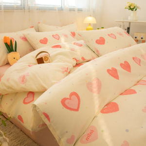 NAIYOUCHENG | Student Dormitory Suitable Pure Cotton Bedding Set All Season