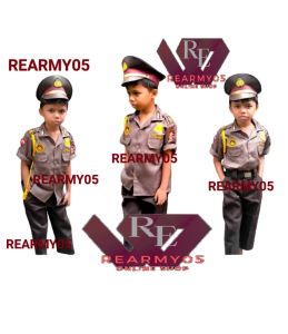 BAJU SERAGAM POLISI ANAK SABARA / POLISI SABARA ANAK / SERAGAM KARNAVAL ANAK / SERAGAM TK ANAK