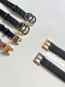 Classic Belt Collection! Niche Style Retro M Letter Yang Shulin Classic Style Easiest for Match Womens Leather Belt Waist Belt