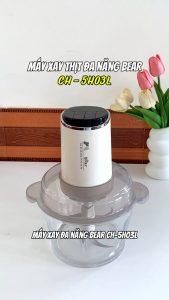 Máy Xay Thịt Đa Năng 2L Bear CH-5H03L Công Suất 300W Lưỡi 4 Cánh Inox Tháo Rời - BH 18 Tháng