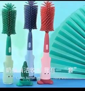 Sikat Botol Silicon 3in1: Pembersih Botol Susu Bayi Lentur & Awet