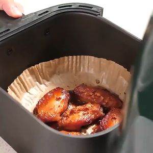 50Pcs Air Fryer Baking Paper Disposable Non-Stick Steaming Mat Oil-proof Frying Food Pan Pad Kitchen Air Fryer Paper