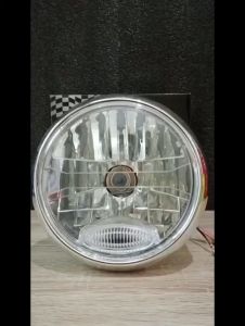 Lampu Depan Reflector Vixion Old Chrome Hitam Bulat