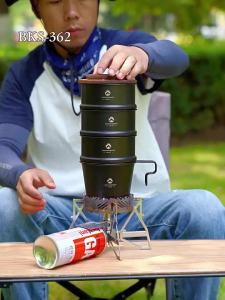 Campingmoon | CAMPINGMOON BKS-362 Tamale Steamer Pot Multifunctional Portable Reusable Camping Cookware for Outdoor Hiking And Picnic