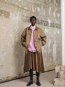 ICICLE | Dew Series Womens Silk & Wool Plain Woven Trench Coat