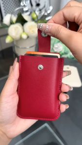 Ví Da PU Đựng Thẻ ID 5 Ngăn Mini Dạng Kéo Thiết Kế Sáng Tạo Cho Nam Nữ Kích Thước 7.4cm x 10.4cm